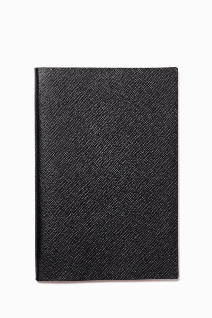

Chelsea Notebook in Crossgrain Leather, Black