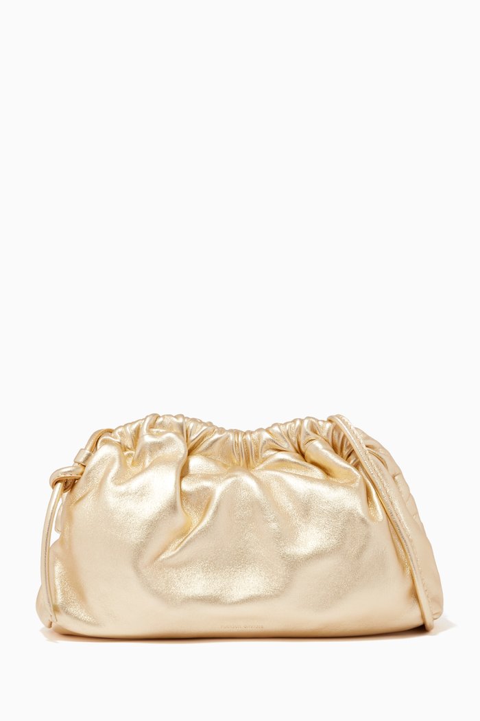 

Mini Cloud Clutch in Metallic Lambskin, Gold