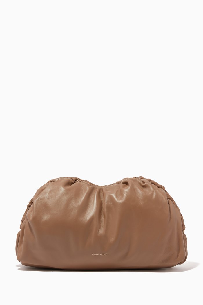 

Cloud Clutch in Lambskin, Neutral