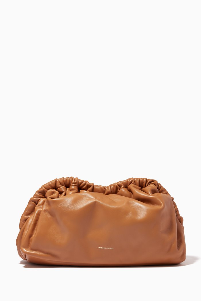 

Cloud Clutch in Lambskin, Brown