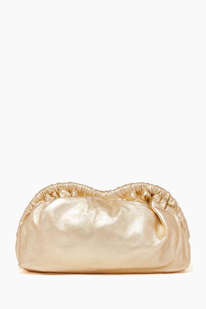

Cloud Clutch in Metallic Lambskin, Gold