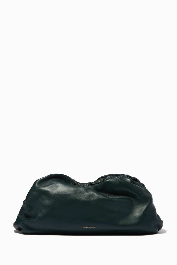 

Cloud Clutch in Lambskin, Green