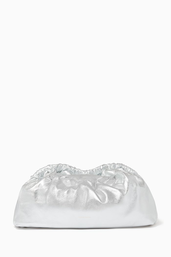 

Cloud Clutch in Metallic Lambskin, Silver
