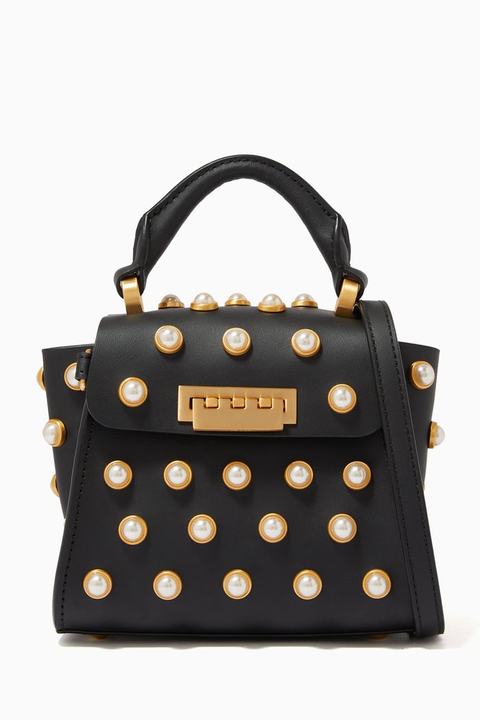 Mini Eartha Iconic Top Handle Bag in Leather, Black