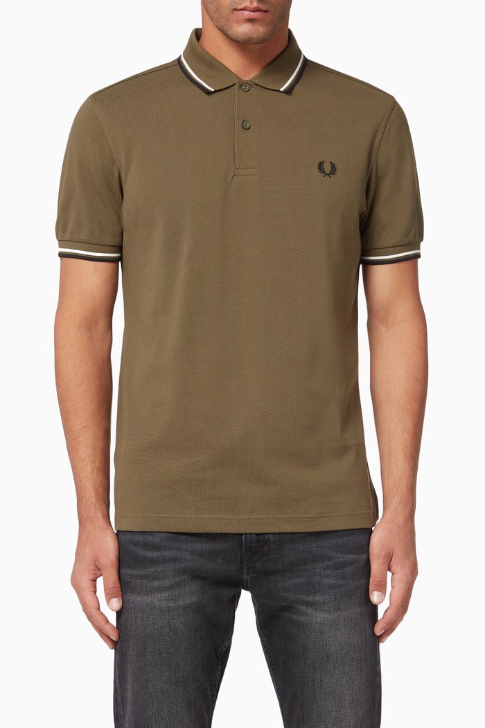 Twin Tipped Cotton Piqué Polo, Blue