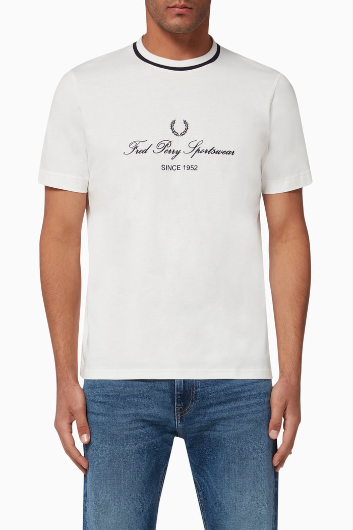

Embroidered Cotton T-Shirt, White