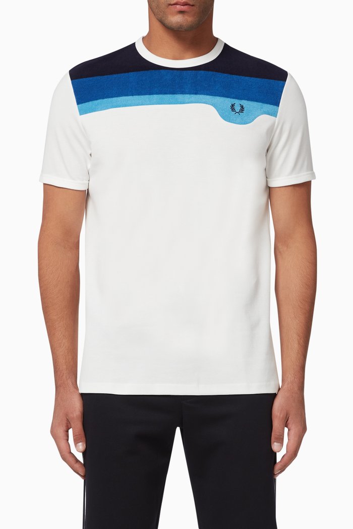 

Towelling Detail Jersey T-Shirt, White