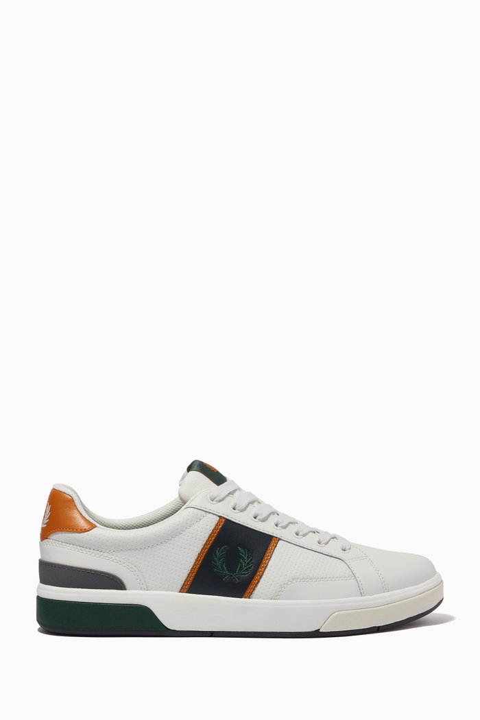 

B200 Tennis Shoes in Perforated Leather, White