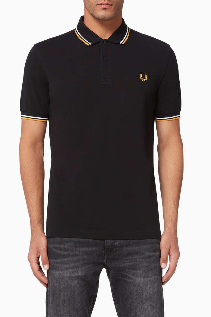 

Twin Tipped Cotton Piqué Polo, Grey