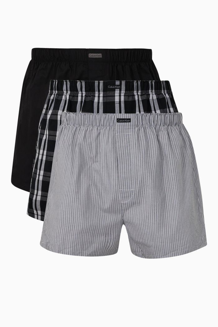 

Cotton Blend Boxers, Set of 3, Multicolour
