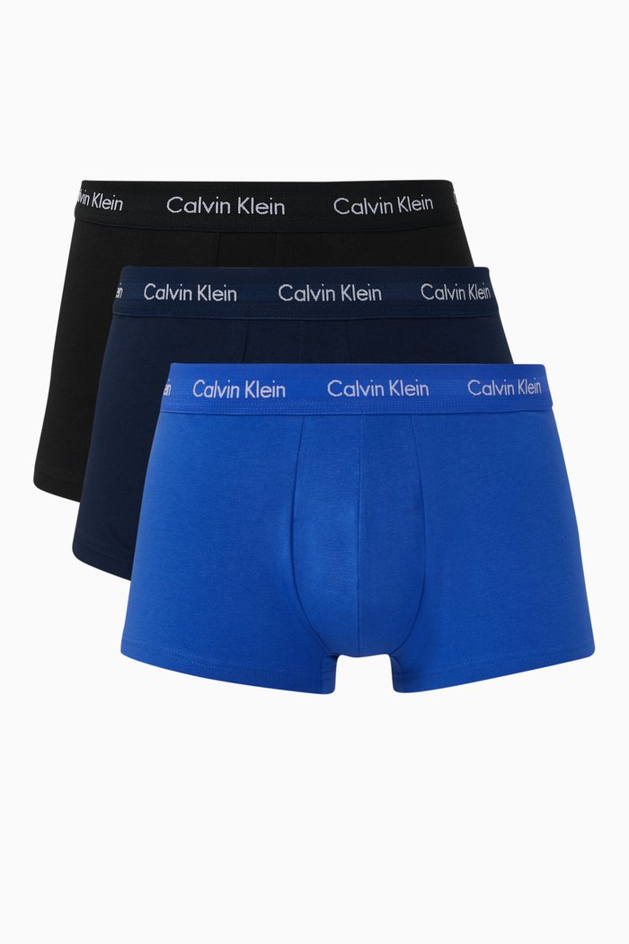 

Low Rise Trunks, Set of 3, Blue
