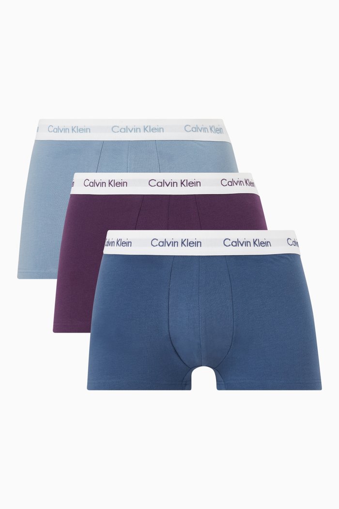 

Low Rise Trunks in Cotton Stretch, Set of 3, Multicolour