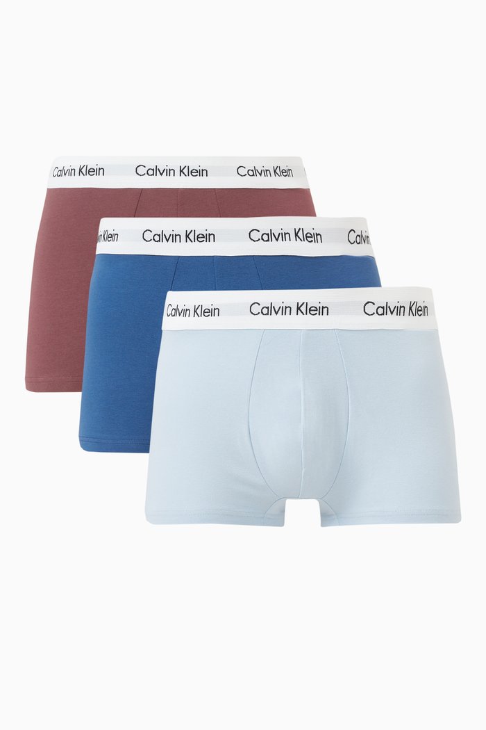 

Low-rise Logo Boxer Briefs in Stretch-cotton, Set of 3, Multicolour