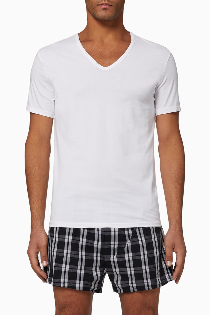 

Lounge Cotton T-Shirts, Set of 2, White