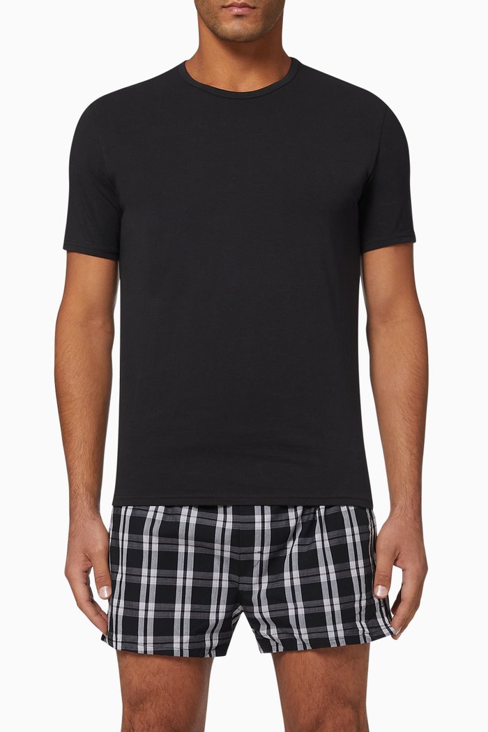 

Lounge Cotton T-Shirts, Set of 2, Black