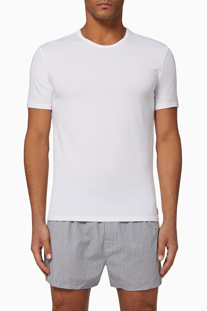 

Lounge Cotton T-Shirts, Set of 2, White