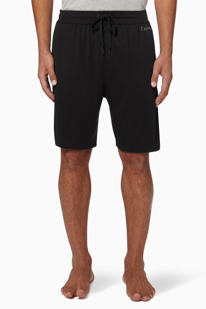 

Logo Cotton Stretch Shorts, Black