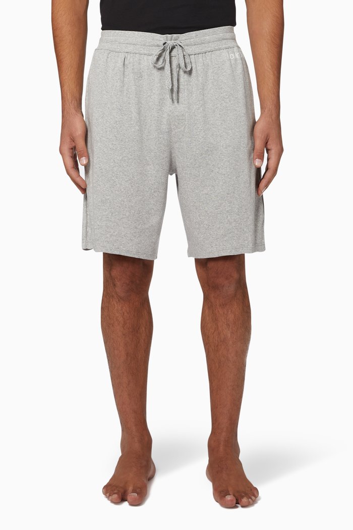 

Logo Cotton Stretch Shorts, Grey