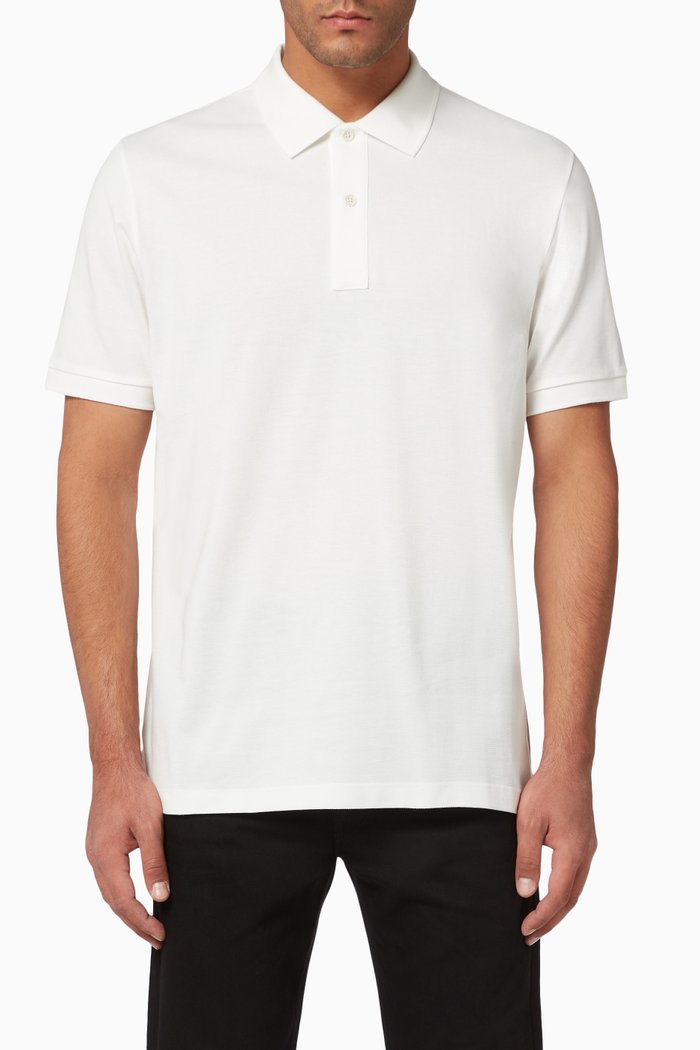 

Cotton Piqué Polo Shirt, Neutral