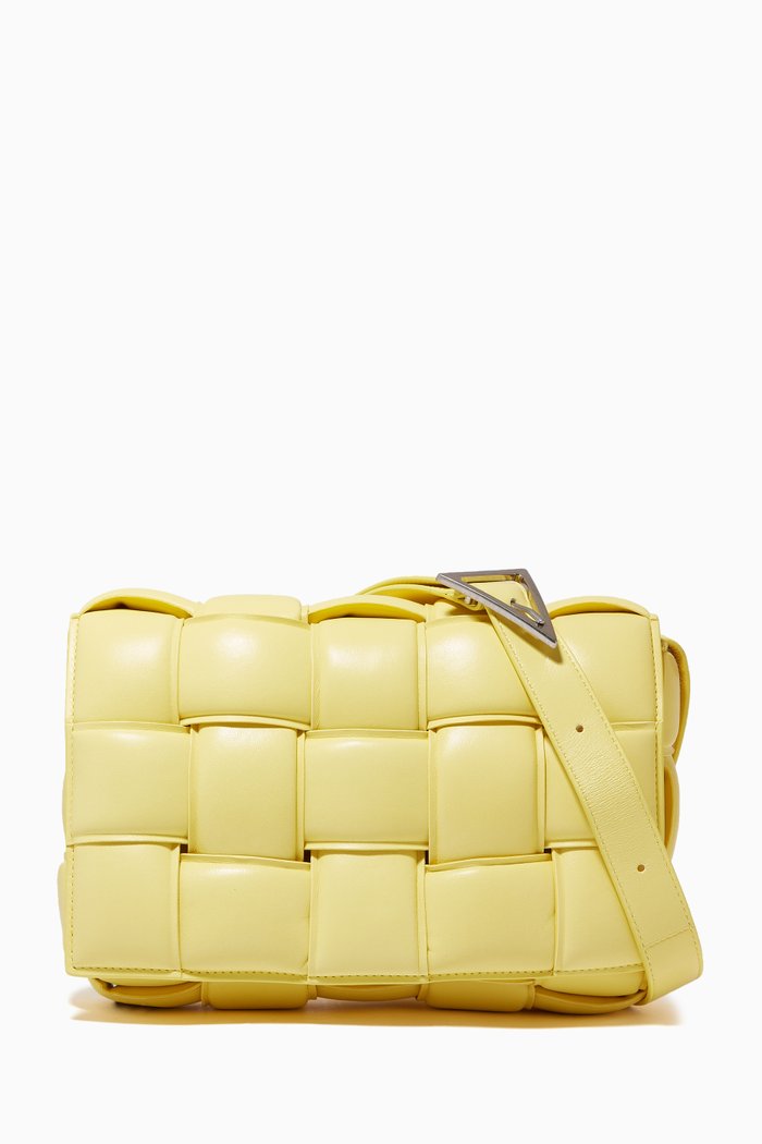 Padded Cassette Bag in Nappa, Yellow