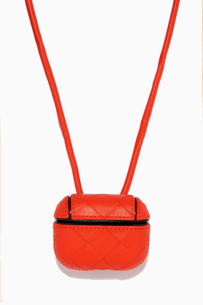 AirPods Pro Case in Intrecciato Nappa, Orange