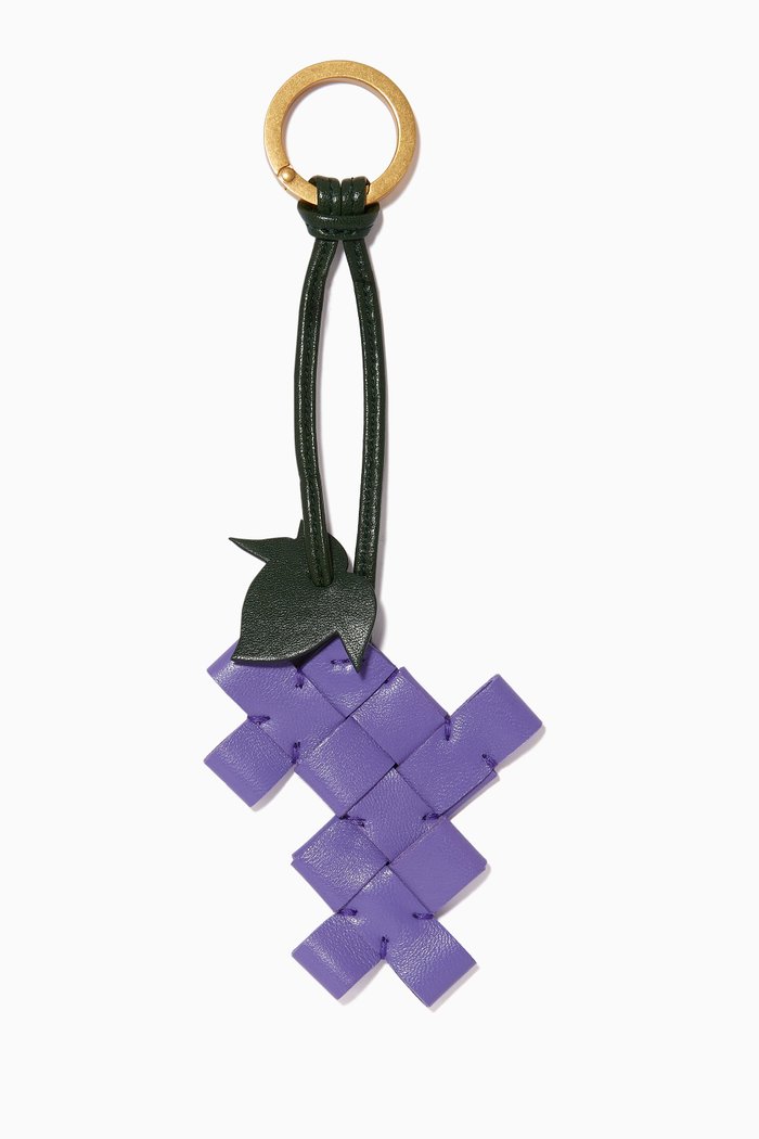 

Key Ring in Intrecciato Nappa, Purple