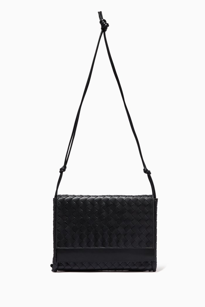 

The Medium Fold in Intercciato Nappa, Black
