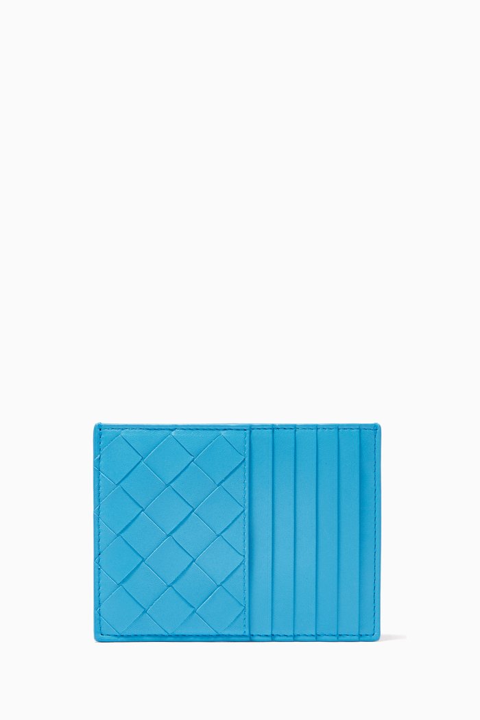 

Card Case in Intrecciato Nappa, Blue
