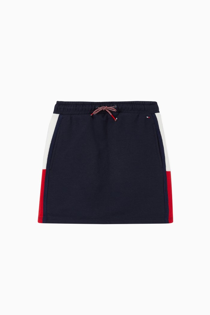 

Rib Organic Cotton Skirt, Blue
