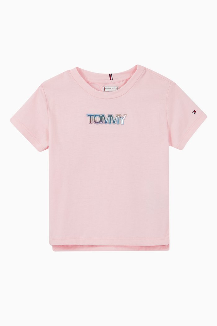 Logo Organic Cotton T-Shirt, Pink
