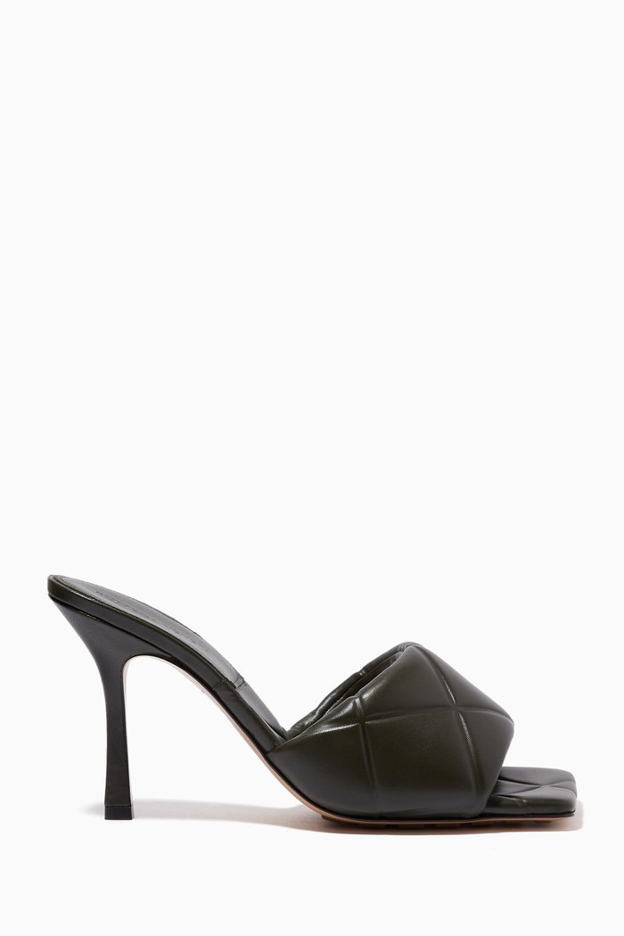 

Mule Sandals in Quilted Embossed Nappa, Green