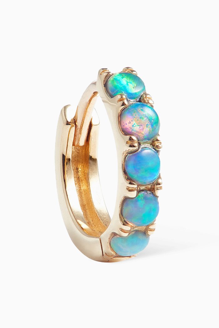 

Opal Huggie Hoop in 9kt Yellow Gold
