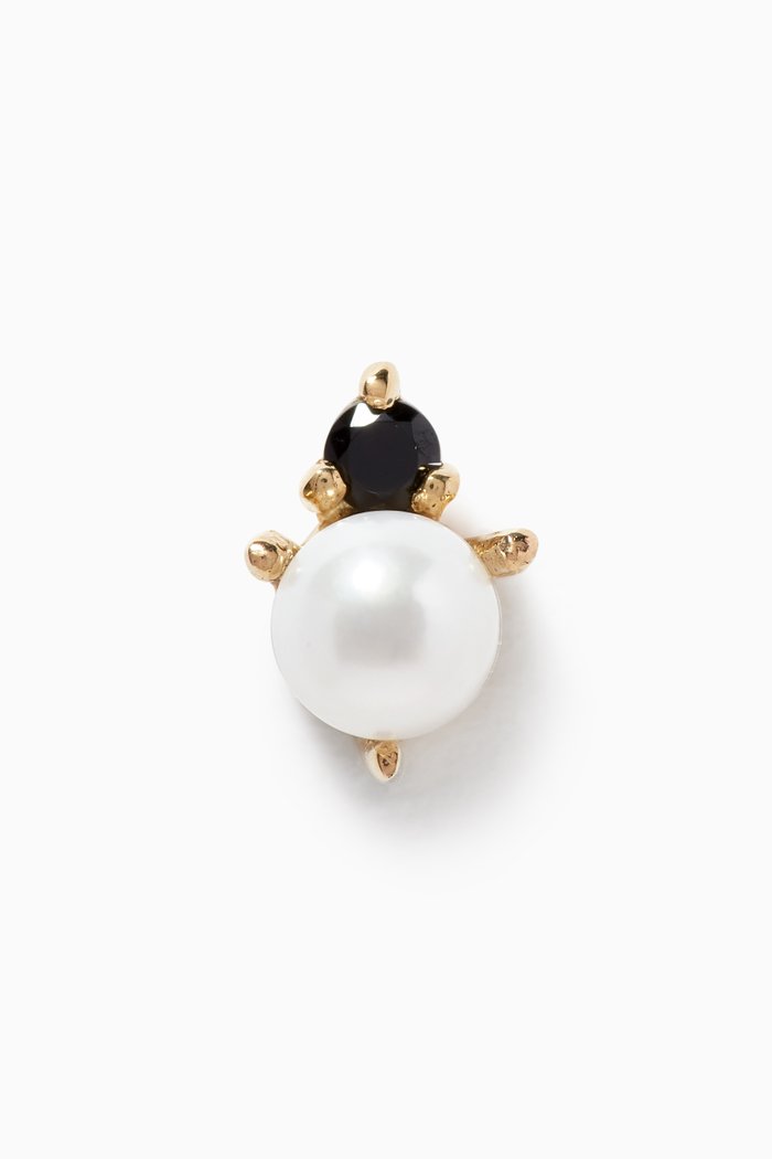 

Pearl & Black Onyx Stud in 9kt Yellow Gold
