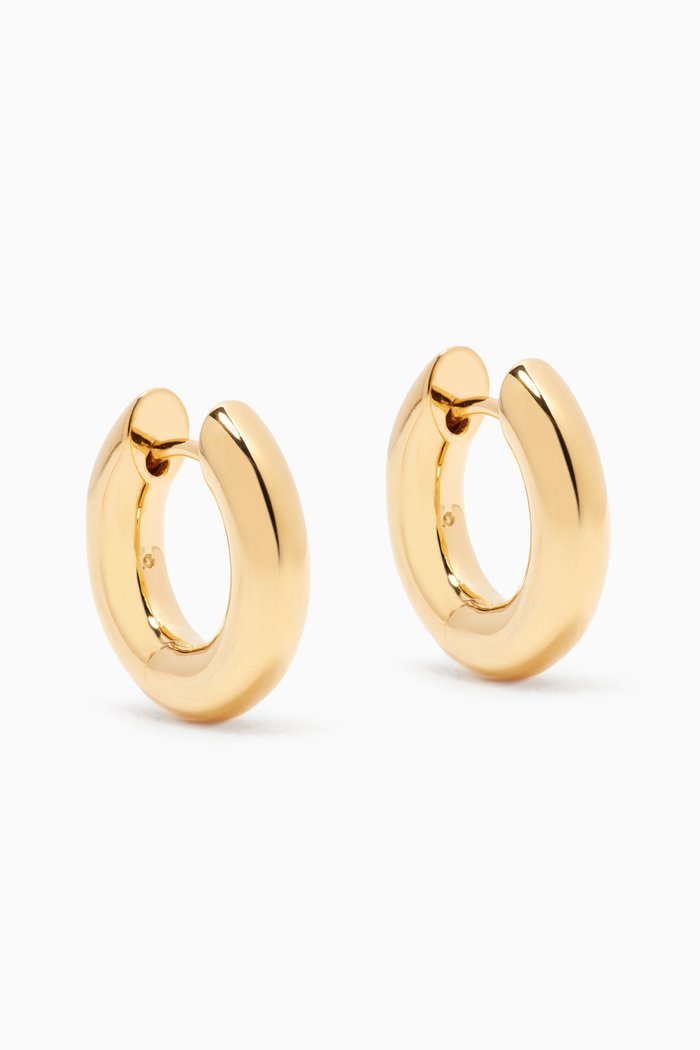 

Small Chunky Hoops in 14kt Yellow Gold Vermeil