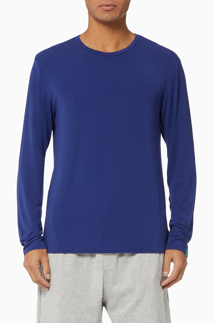 

CK One Recycled Long Sleeve T-Shirt, Blue