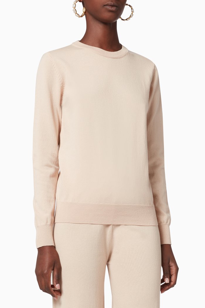 

In The Crew Cotton-Blend Knit Top, Neutral