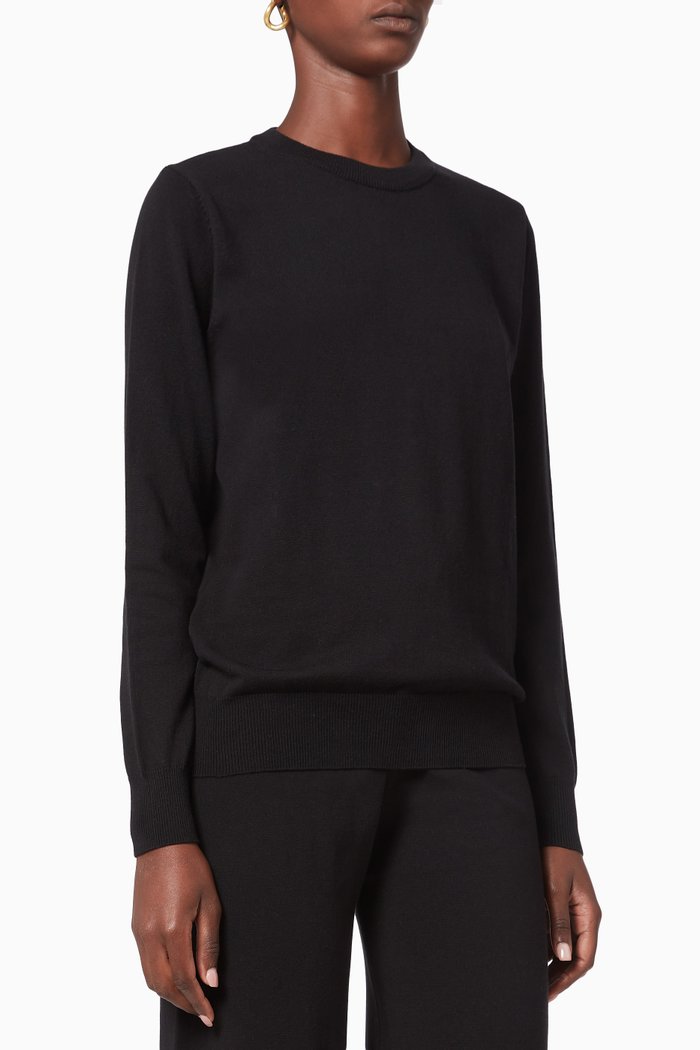 

In The Crew Cotton-Blend Knit Top, Black