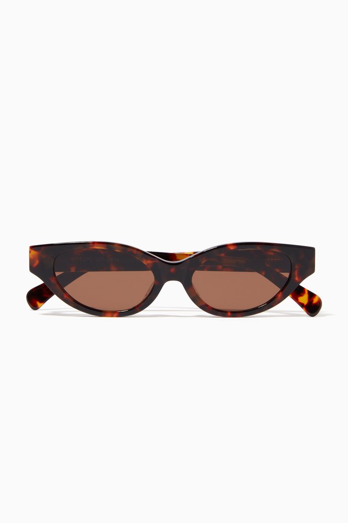 

Glamorous Cat-eye Sunglasses in Acetate, Green