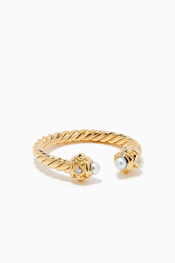 

Renaissance® Pearl Ring in 18kt Yellow Gold with Diamonds