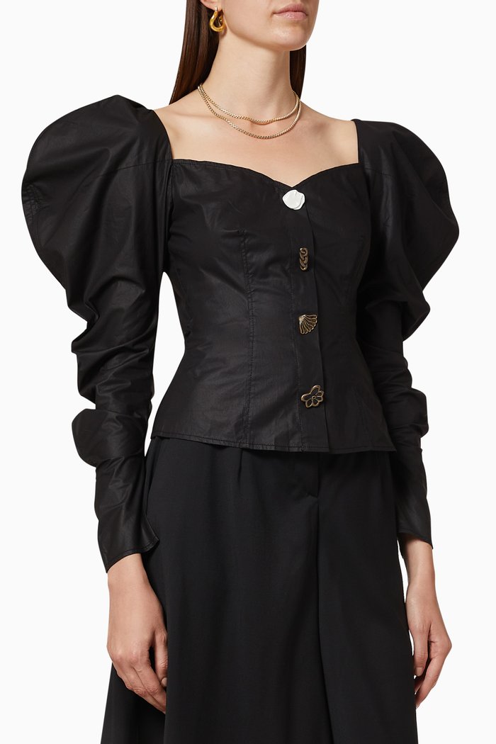 

Odelia Cotton Top, Black