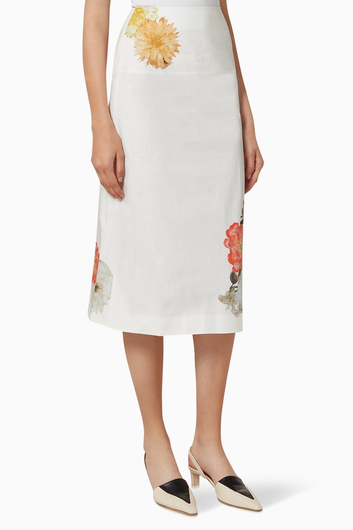

Maude Cotton Skirt, White
