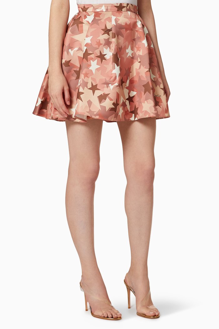 

Stars Crêpe Mini Skirt, Rose gold