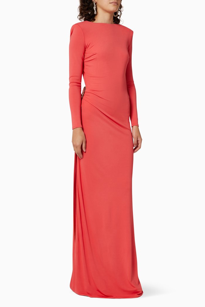Viscose Maxi Dress, Pink