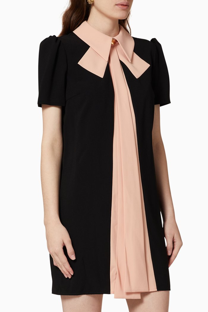 

Crêpe Boxy Dress, Black