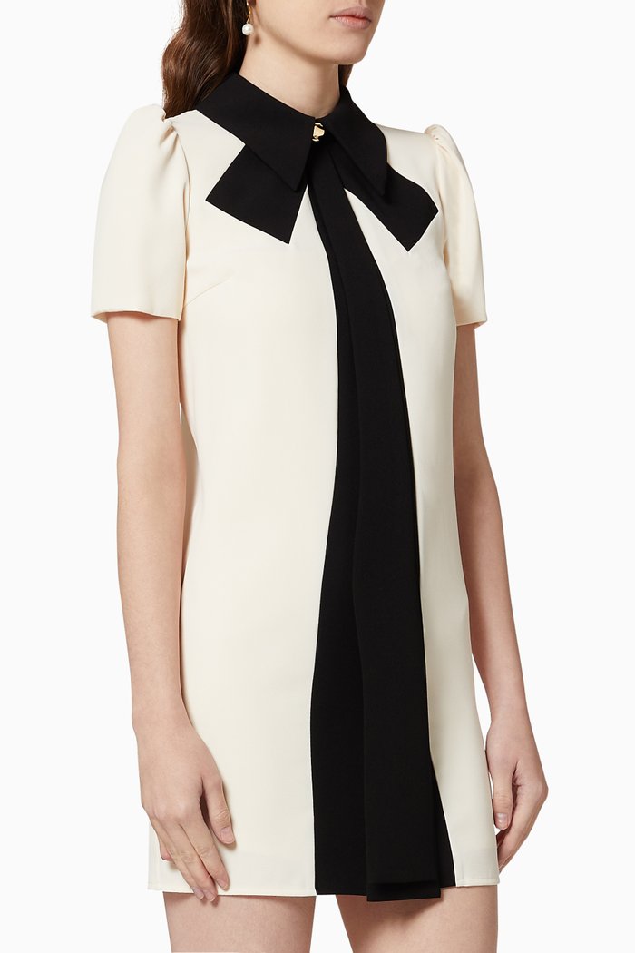 

Crêpe Boxy Dress, White