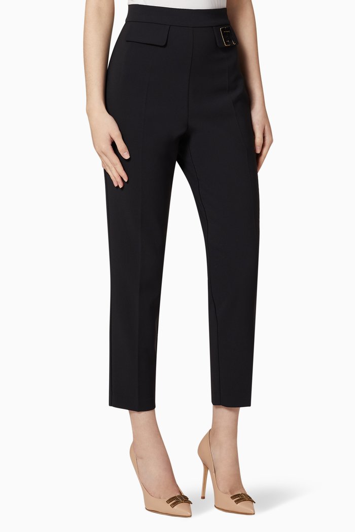 

Logo Crêpe Skinny Pants, Black