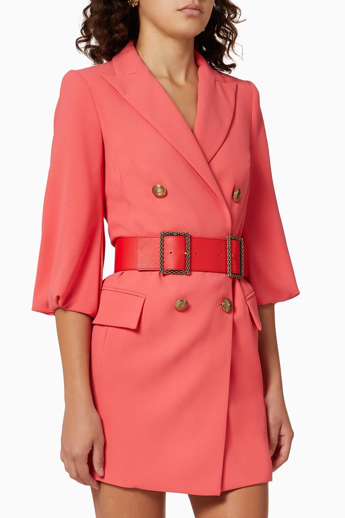 

Crêpe Jacket Dress, Pink