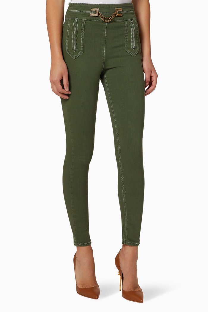 

Logo Detail Jeans, Green
