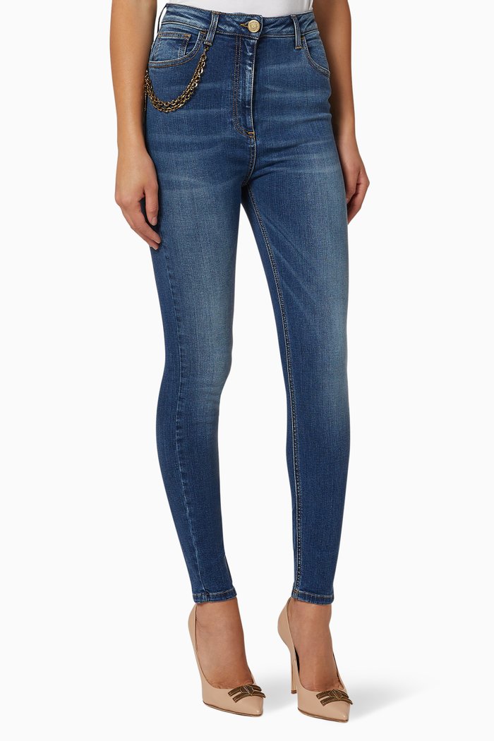 

Charm Chain Skinny Jeans, Blue