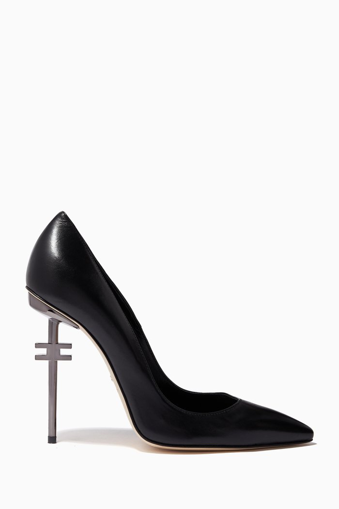 

Logo Detail Pumps in Nappa Leather, Black